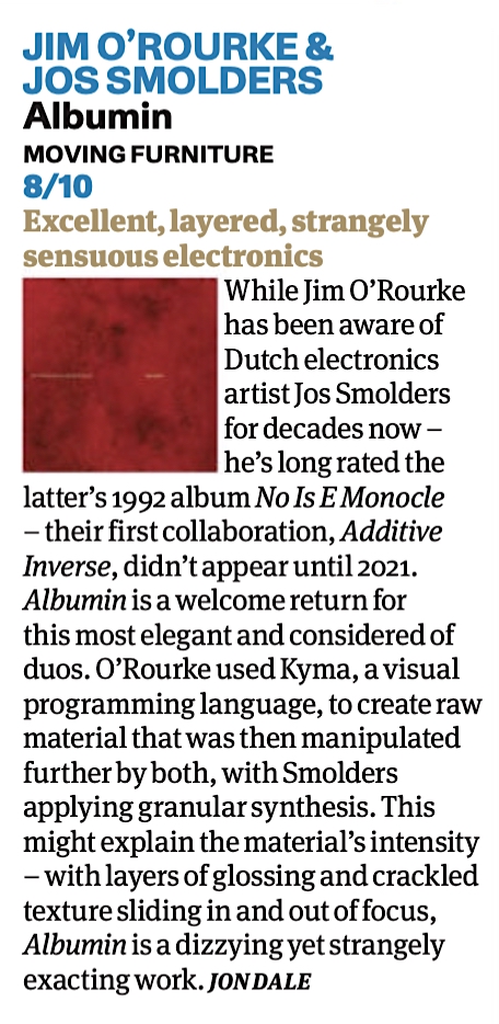 Jim O'Rourke & Jos Smolders - Albumin 4 JO JS Uncut Jul26