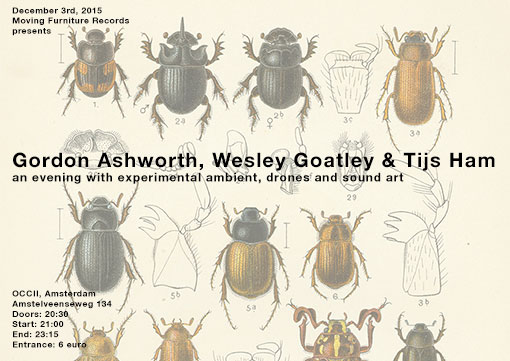 Moving Furniture Records presents: Gordon Ashworth, Mark IJzerman and Tijs Ham live at OCCII. 1 Poster_MFR_Presents_Small